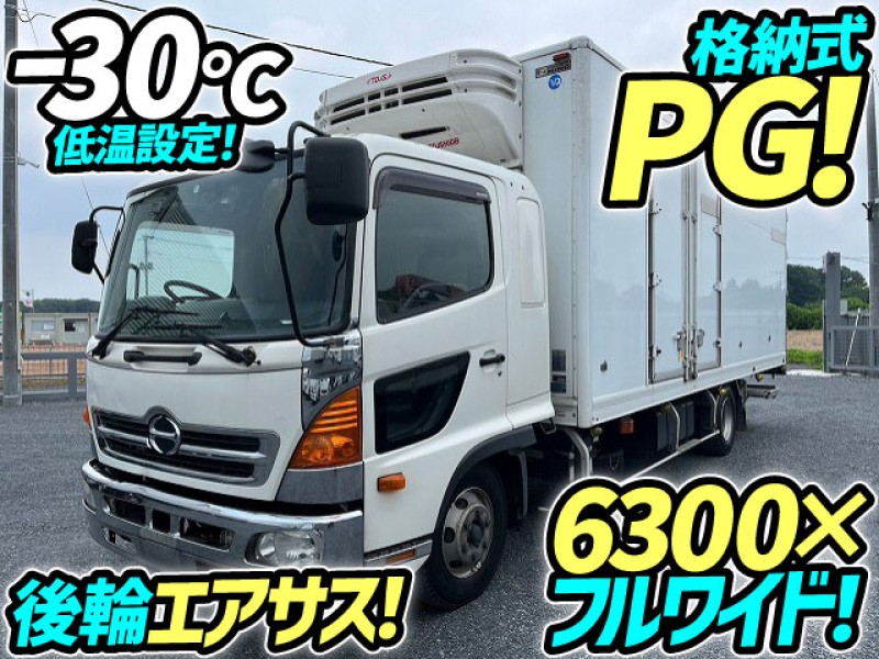 H28 日野 レンジャー 冷蔵冷凍車 格納式パワーゲート ラジコン 6300 フルワイド 後輪エアサス －30℃低温設定 サイド扉 菱重コールドチェーン 4t 中型