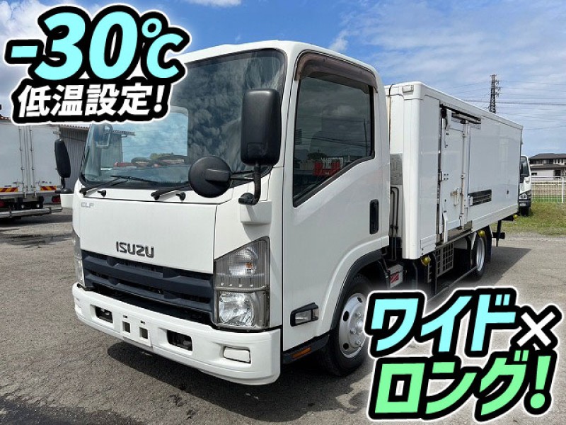 H25 いすゞ エルフ 冷蔵冷凍車 冷凍バン -30℃低温設定 R404A ワイド ロング 2室式 2t 3t 小型 中古トラック