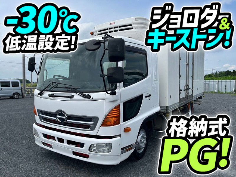 車検付き H25 日野 レンジャー 冷蔵冷凍車 フルワイド -30℃低温設定 R404A スタンバイ キーストン サイド観音 ジョロダー 4t 中型 箱車