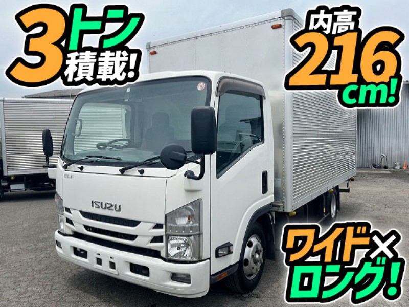 令和元年 R1 いすゞ エルフ アルミバン ドライバン パネルバン ワイド ロング 3トン積載 2t 3t 小型 箱車