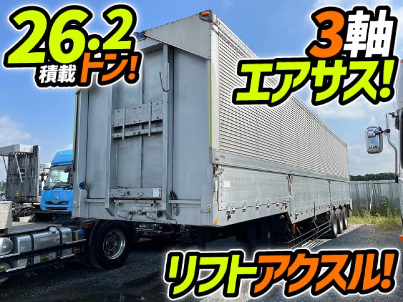 H19 東急車輛 TOKYU アルミウイングセミトレーラー 3軸 エアサス 段落ち リフトアクスル 車軸自動昇降装置付き 26t 36t