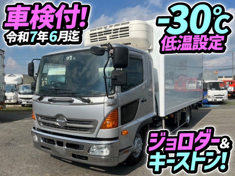 車検付 令和7年6月迄 日野 レンジャー 冷蔵冷凍車 東プレ TOPRE -30℃低温設定 キーストン ジョロダー フルワイド ベッド付 4t 8t 中型 箱車