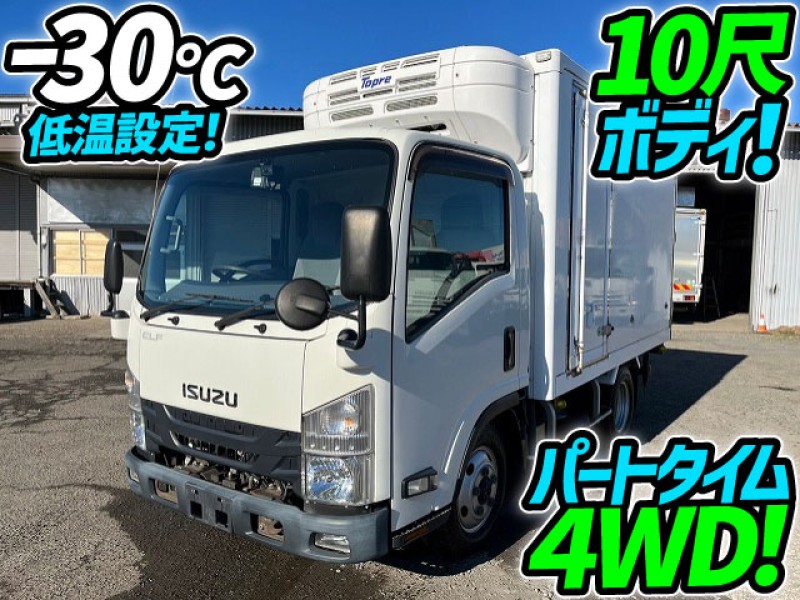 H29 いすゞ エルフ 冷蔵冷凍車 -30℃低温設定 東プレ 4WD 四輪駆動 10尺ボディ 左サイド扉 ハイキャブ 2t 小型