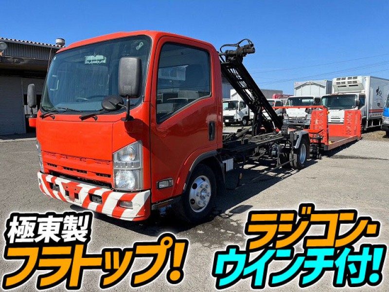 車検付 H24 マツダ タイタン セーフティローダー 積載車 キャリアカー 車載専用車 極東開発工業 フラトップ ラジコン ウインチ ワイド 超超ロング 2t 小型