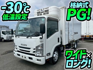車検付 令和8年1月迄 H31 いすゞ エルフ 冷蔵冷凍車 格納式パワーゲート -30℃低温設定 東プレ R404A ワイド ロング ワンオーナー 2t 3t 7t 小型 バン 箱車
