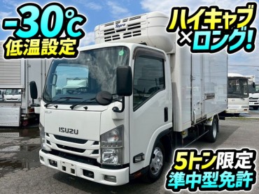 車検付 令和8年1月迄 H31 いすゞ エルフ 冷蔵冷凍車 ハイキャブ ロング ワンオーナー 東プレ -30℃低温設定 R404A 5トン限定・準中型免許 2t 5t 小型 バン 箱車