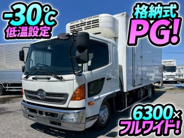 H25 日野 レンジャー 冷蔵冷凍車 格納式パワーゲート 東プレ -30℃低温設定 R404A 6300 フルワイド フルキャブ/ベッド付き 4t 8t 中型 バン 箱車