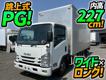 H29 いすゞ エルフ アルミバン 跳ね上げ式パワーゲート ワンオーナー ワイド ロング 3トン積載 背高 3t 7t 小型 ドライバン 箱車