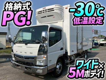 H29 三菱ふそう キャンター 冷蔵冷凍車 カスタム 格納式パワーゲート -30℃低温設定 菱重コールドチェーン ワイド 超ロング センターローラー 5速MT 3t 7.5t 小型 バン 箱車
