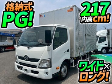 H30 日野 デュトロ アルミバン 格納式パワーゲート ワイド ロング 左サイド扉 トランテックス 5速MT 背高 2t 3t 6t 小型 ドライバン 箱車