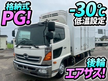 H28 日野 レンジャー 冷蔵冷凍車 格納式パワーゲート 6300 フルワイド フルキャブ/ベッド付き 後輪エアサス 240馬力 6速MT 4t 8t 中型 バン 箱車