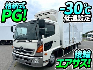 H28 日野 レンジャー 冷蔵冷凍車 格納式パワーゲート 6300 フルワイド フルキャブ/ベッド付き 後輪エアサス 240馬力 6速MT 4t 8t 中型 バン 箱車