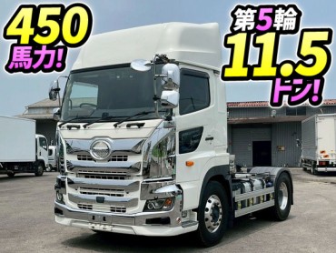 R3 日野 プロフィア トラクターヘッド ワンオーナー 第5輪荷重11.5トン 11500kg ハイルーフ 450馬力 ブタ鼻 電源コード 1デフヘッド シングルヘッド シングル引き 10t 45t 大型 牽引 海コン