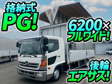 H28 日野 レンジャー アルミウイング 格納式パワーゲート 後輪エアサス 6200 フルワイド 240馬力 ベッド付 6速MT 4t 8t 中型 バン 箱車