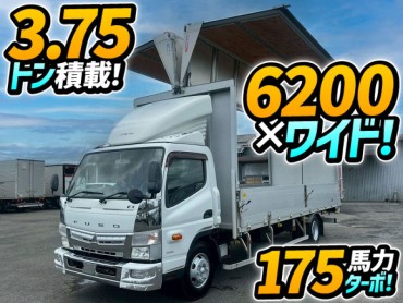 H27 三菱ふそう キャンターEX アルミウイング ワイド 超超ロング 6200 パブコ ラッシング 175馬力 5速MT 4t 8t 小型 中型 バン 箱車