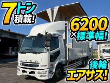 LKG-FK65FZ H23 三菱ふそう 増トンファイター アルミウイング フルキャブ ベッド付き 後輪エアサス 6200 標準幅 240馬力 パブコ 6速 MT マニュアル 7トン積載 6M60 7t 13t 中型 大型 バン 箱車