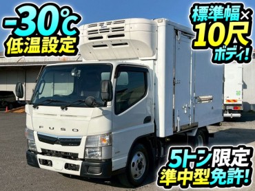 TPG-FBA50 H29 三菱ふそう キャンター 冷蔵冷凍車 東プレ R404A -30℃低温設定 標準幅 10尺ボディ ショート 左サイド扉 150馬力 5速 MT マニュアル 5トン限定 準中型免許 2t 5t 小型 冷凍バン 箱車