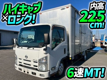 TKG-AMR85AN H25 日産 NISSAN アトラス アルミバン ハイキャブ ロング 標準幅 背高 左サイド扉 6速 MT マニュアル 150馬力 2t 5t 小型 ドライバン 箱車 いすゞ エルフ OEM