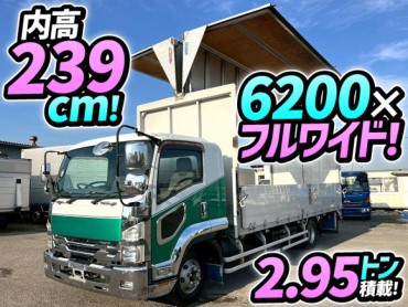 TKG-FRR90S2 H27 いすゞ フォワード アルミウイング 6200 フルワイド フルキャブ ベッド付き 日本フルハーフ ラッシング 210馬力 6速 MT マニュアル 4t 8t 中型 バン 箱車