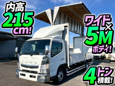TPG-FEB90 H29 三菱ふそう キャンター アルミウイング ワイド 超ロング パブコ ラッシング 5速 MT マニュアル 4トン積載 3t 4t 8t 小型 中型 バン 箱車