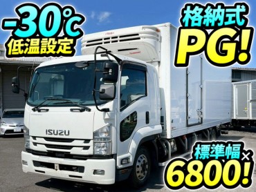 2RG-FRR90S2 R1 いすゞ フォワード 冷蔵冷凍車 PG 格納式パワーゲート -30℃低温設定 菱重コールドチェーン R404A フルキャブ/ベッド付き 6800 ロング 6速 MT マニュアル 4t 8t 冷凍バン 箱車