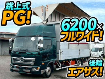 2KG-FD2ABG H30 日野 レンジャー アルミウイング PG 跳ね上げ式パワーゲート 後輪エアサス ハイルーフ 6200 フルワイド フルキャブ/ベッド付き 6速 MT マニュアル 4t 8t 中型 バン 箱車