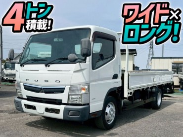 TPG-FEB80 H28 三菱ふそう キャンター 平ボディ 4トン積載 ワイド ロング パブコ 床フック 150馬力 デュオニック セミオートマ AT 4t 7t 小型 キャブオーバー