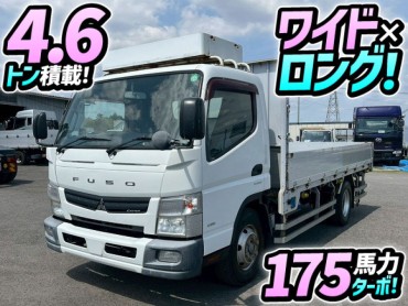 TKG-FEB90 H26 三菱ふそう キャンター アルミブロック 4.6トン積載 ワイド ロング TOYOBODY 床フック 175馬力 デュオニック セミオートマ AT 4t 8t 小型 平ボディ キャブオーバー