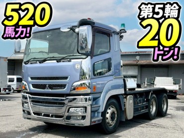 QKG-FV60VJR 車検付 令和8年9月迄 H29 6×4 3軸2デフ リーフサスペンション 第5輪荷重20000kg 20トン 520馬力 イノマット セミオートマ AT 10t 20t 60t 大型 牽引 ダブルデフ
