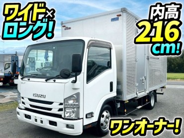 2RG-NPR88AN R2 いすゞ エルフ アルミバン ワンオーナー ワイド ロング 左サイド扉 150馬力 6速MT マニュアル 2t 5t 小型 ドライバン 箱車