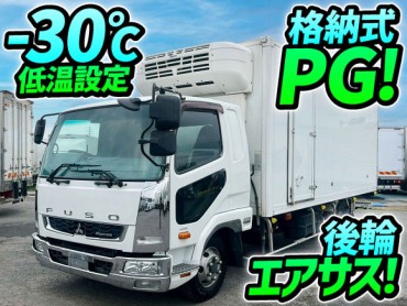 TKG-FK64F 車検付 H28 三菱ふそう ファイター 冷蔵冷凍車 PG 格納式パワーゲート 東プレ -30℃低温設定 R404A フルキャブ/ベッド付き 6300 フルワイド 後輪エアサス 6速MT マニュアル 4t 8t 中型 冷凍バン 箱車