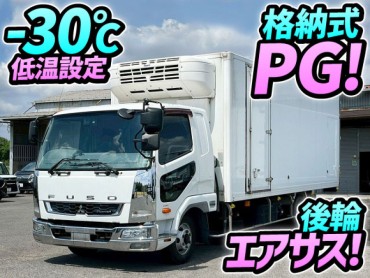 TKG-FK64F 車検付 H28 三菱ふそう ファイター 冷蔵冷凍車 PG 格納式パワーゲート 東プレ -30℃低温設定 R404A フルキャブ/ベッド付き 6200 フルワイド 後輪エアサス 6速MT マニュアル 4t 8t 中型 冷凍バン 箱車