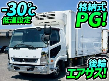 TKG-FK64F H29 三菱ふそう ファイター 冷蔵冷凍車 PG 格納式パワーゲート 東プレ -30℃低温設定 R404A フルキャブ/ベッド付き 6200 フルワイド 後輪エアサス 6速MT マニュアル 4t 8t 中型 冷凍バン 箱車