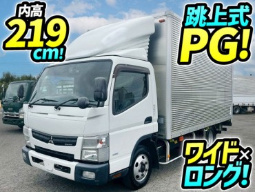 TKG-FEB50 H26 三菱ふそう キャンター アルミバン PG 跳ね上げ式パワーゲート オートターン ラジコン ワイド ロング 背高 ラッシング×3段 150馬力 5速マニュアル MT 2t 6t 小型 ドライバン 箱車