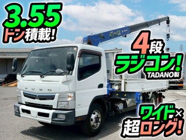 2PG-FEB90 車検付 令和9年4月迄 H30 三菱ふそう キャンター 4段クレーン タダノ TADANO ラジコン フックイン ワイド 超ロング 5速マニュアル MT 3.5t 8t 小型 ユニック車