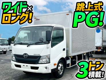 TPG-XZU712M H29 日野 デュトロ アルミバン PG 跳ね上げ式パワーゲート 日本フルハーフ 135馬力 AT オートマチック 3t 6t 小型 ドライバン 箱車