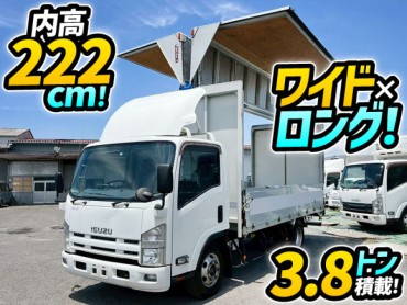 SKG-NPR85YN H26 いすゞ エルフ アルミウイング ワイド ロング 3.8トン積載 背高 150馬力 6速マニュアル MT 2t 3t 4t 8t 小型 バン 箱車