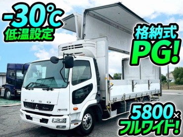 TKG-FK71F H28 三菱ふそう ファイター 冷蔵冷凍ウイングPG -30℃低温設定 格納式パワーゲート 菱重コールドチェーン 5800 フルワイド ショートキャブ／ベッドレス 6速マニュアル MT 4t 8t 中型 冷凍バン 青果仕様