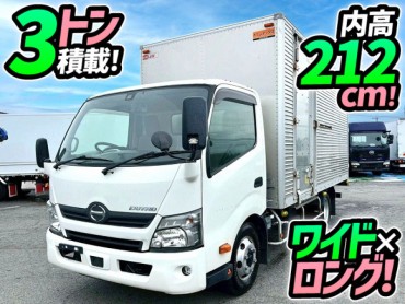 TKG-XZU712M H29 日野 デュトロ アルミバン ワイド ロング 3トン積載 左サイド扉 ラッシング 150馬力 6速マニュアル MT 3t 6.5t 小型 準中型 ドライバン 箱車