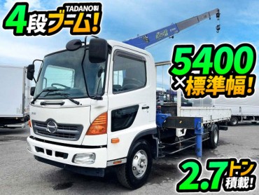 TKG-FC9JKAP H25 日野 レンジャー 4段クレーン タダノ TADANO 4段 フックイン ラジコン 送信機欠 2.93t 5400 標準幅 6速マニュアル MT 4t 8t 中型 カーゴクレーン ユニック車