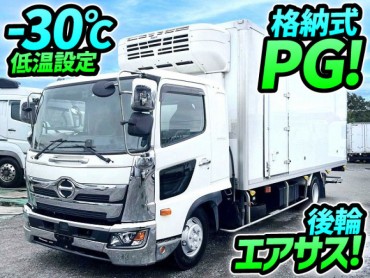 2KG-FD2ABG 車検付 H30 日野 レンジャー 冷蔵冷凍車 PG フルキャブ/ベッド付き 6300 フルワイド 後輪エアサス 格納式パワーゲート 東プレ -30℃低温設定 6速マニュアル MT 4t 8t 中型 冷凍バン 箱車