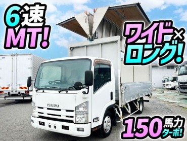 SKG-NPR85AN H24 いすゞ エルフ アルミウイング ワイド ロング 2トン積載 150馬力 6速マニュアル MT 2t 6t 小型 準中型 バン 箱車