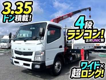 TKG-FEB80 H26 三菱ふそう キャンター 4段クレーン ワイド 超ロング 古河ユニック UNIC ラジコン フックイン 150馬力 デュオニック 3.5t 7.5t 小型 準中型