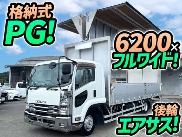 TKG-FRR90T2 H27 いすゞ フォワード アルミウイング PG 格納式パワーゲート 後輪エアサス 6200 フルワイド 240馬力 6速MT 4t 8t 中型 バン