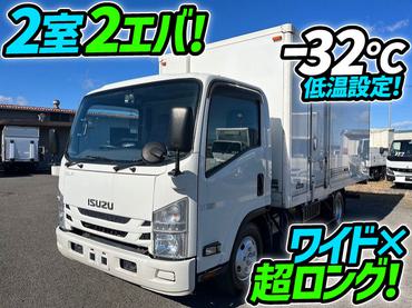 H28 いすゞ エルフ 冷蔵冷凍車 2室2エバ -32℃低温設定 デンソー ワイド 超ロング 左サイド扉 2t 小型